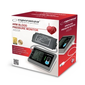 Tensiometru de brat, detectie aritmie, oscilometric, 180 memorii / 2 utilizatori, USB / baterii AAA, Esperanza Ardor - Img 5