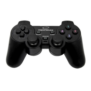 Gamepad PC cu fir, USB, 12 butoane, Negru - Img 2