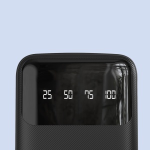 Baterie externa 10000mAh 10W, 3x cabluri integrate (USB-C, iPhone, MicroUSB), Powerbank Dudao K6Pro, Negru - Img 4