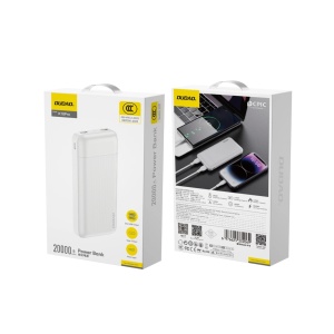 Baterie externa 20000mAh 10W, 3x USB, Powerbank Dudao k18 Pro, Alb - Img 2