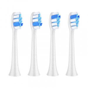 Set 4 capete / rezerve (compatibilie Philips) periuta dinti Fairywill model FW PW 12 / FW P80 / FW P11 / FW T9 / BV S3 / BV S2 / BV SDS2 (alb)