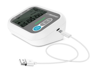 Tensiometru de brat, detectie aritmie, oscilometric, 180 memorii / 2 utilizatori, USB / baterii AAA, Esperanza Stamina - Img 3