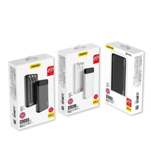Baterie externa 20000mAh 10W, 3x cabluri integrate (USB-C, iPhone, MicroUSB), Powerbank Dudao K6Pro +, Negru - Img 5