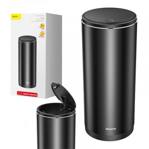 Cos de gunoi auto, finisaj aluminiu si capac tip click, 500ml