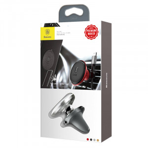 Suport Auto Telefon Magnetic Baseus cu clema cablu (argintiu) - Img 8
