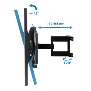 Suport TV perete, reglabil fata-spate / stanga-dreapta / inclinare, 26" - 70" inch, elGrande Titan - Img 4