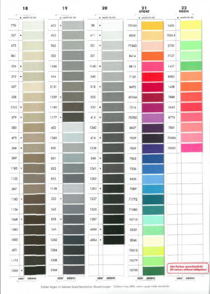 Ata SabaTex 10000 m - 120 Tex C73 - color