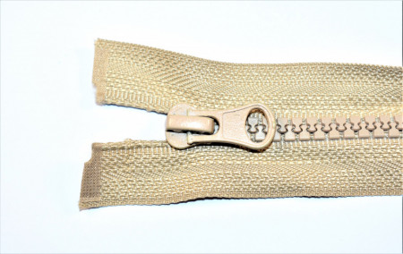 Fermoare plastic detasabile nr. 5 - 60 cm bej