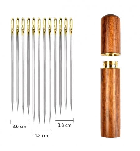 Ace de cusut manual - tub lemn