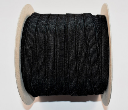 Elastic Moise 5 mm negru - 150 m rola
