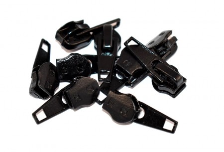 Cursori nr. 7 pentru fermoar nylon - negru
