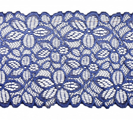 Dantela elastica 15 cm - bleumarin