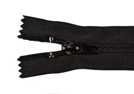 Fermoare nylon fixe nr. 5 - 40 cm negru
