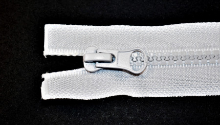 Fermoare plastic detasabile nr. 5 - 70 cm alb