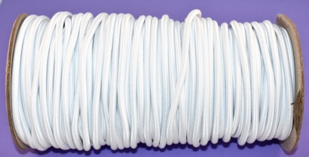 Elastic rotund F - 4 mm - 100 m alb