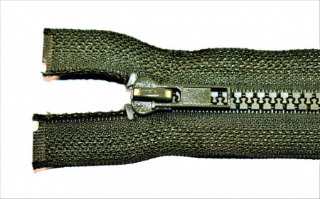 Fermoare plastic detasabile nr. 5 - 70 cm kaki