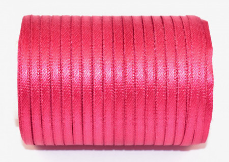 Panglica satin Trufa 3 mm - 100 m rola - rosu