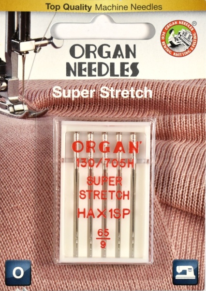 Ace de cusut casnice Organ Super Stretch 65/9 - 5 buc