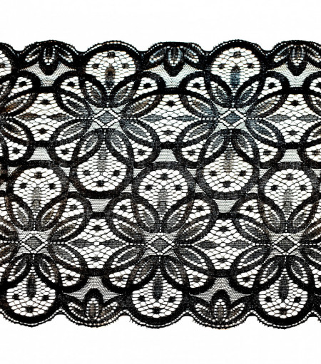 Dantela elastica 18 cm - negru