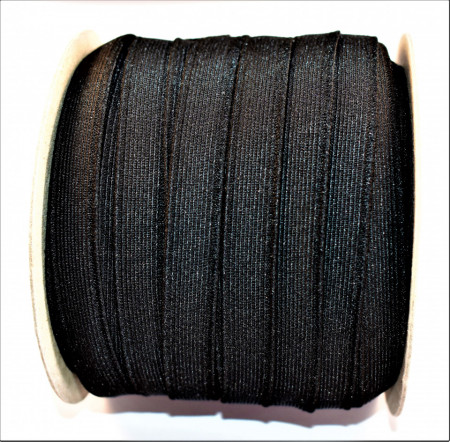 Elastic Moise 14 mm negru - 50 m rola