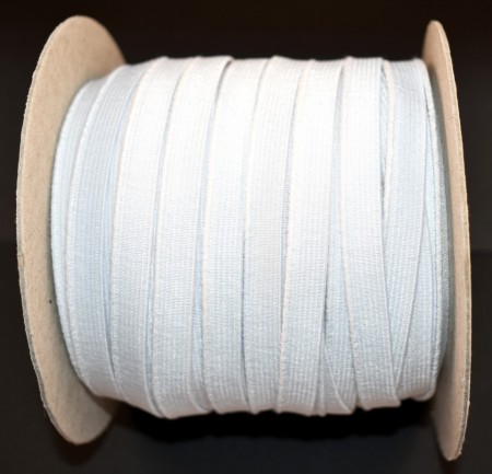 Elastic Moise 9 mm alb - 150 m rola