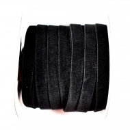 Catifea elastica 10 mm - negru - 25 yards rola