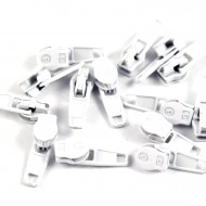 Cursori nr. 3 pentru fermoar nylon - alb