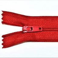 Fermoare nylon fixe nr. 3 - 20 cm rosu