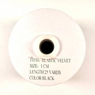 Catifea elastica 10 mm - negru - 25 yards rola - Img 2