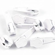 Cursori nr. 5 pentru fermoar nylon - alb