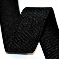 Elastic Moise 25 mm negru - 25 m rola