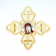 Ornament bisericesc - crem / auriu