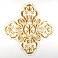 Ornament bisericesc - alb / auriu