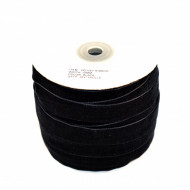 Catifea 15 mm - negru - 25 yards rola