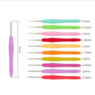 Crosete metal cu maner silicon - 10 buc set