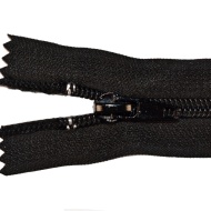 Fermoare nylon fixe nr. 5 - 40 cm negru