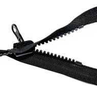 Fermoare plastic det. nr. 5 - 70 cm negru - cursor reversibil - Img 2
