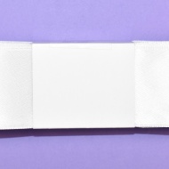 Panglica satin 38 mm - alb