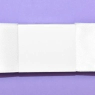 Panglica satin 38 mm - alb