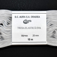 Tresa elastica Eva 20 mm - 10 m / rola alb