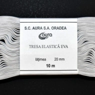 Tresa elastica Eva 20 mm - 10 m / rola alb