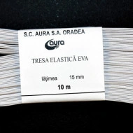 Tresa elastica Eva 15 mm - 10 m / rola alb