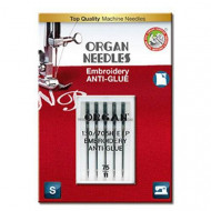 Ace de cusut casnice Organ Embroidery Anti-Glue - finete 75/11 - 5 buc