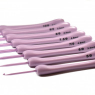 Crosete aluminiu cu maner ergonomic de plastic - 8 buc set