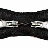 Fermoare nylon detasabile nr. 5 - 80 cm negru - dublu cursor