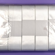 Panglica satin 38 mm - alb