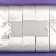 Panglica satin 38 mm - alb - Img 2