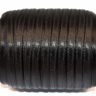 Panglica satin Gilda 5 mm - 100 m rola - negru