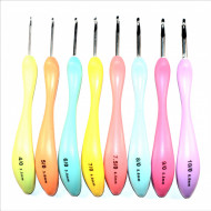 Crosete aluminiu cu maner ergonomic de silicon - 8 buc set