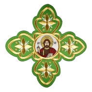 Ornament bisericesc - verde / auriu